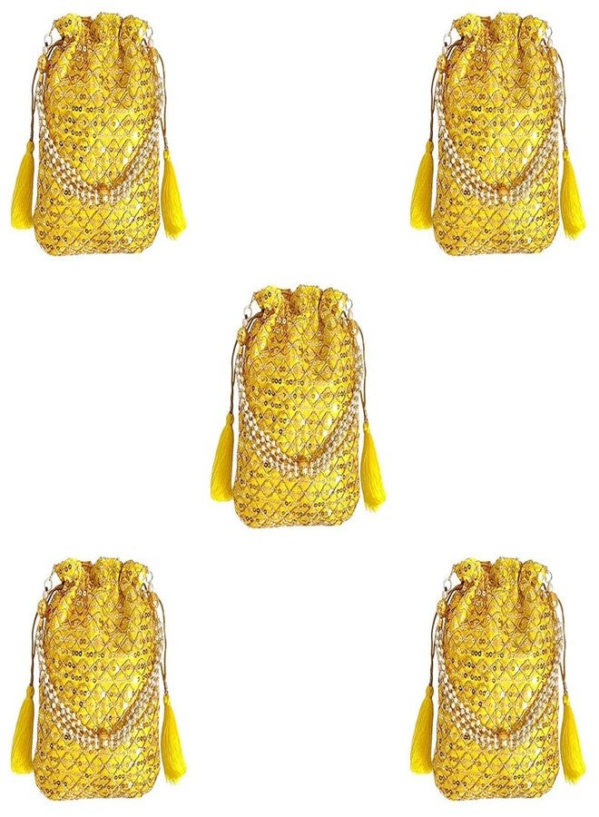 حقيبة دوقة النسائية الصغيرة بنقشة الليمون (عبوة من 5 قطع)